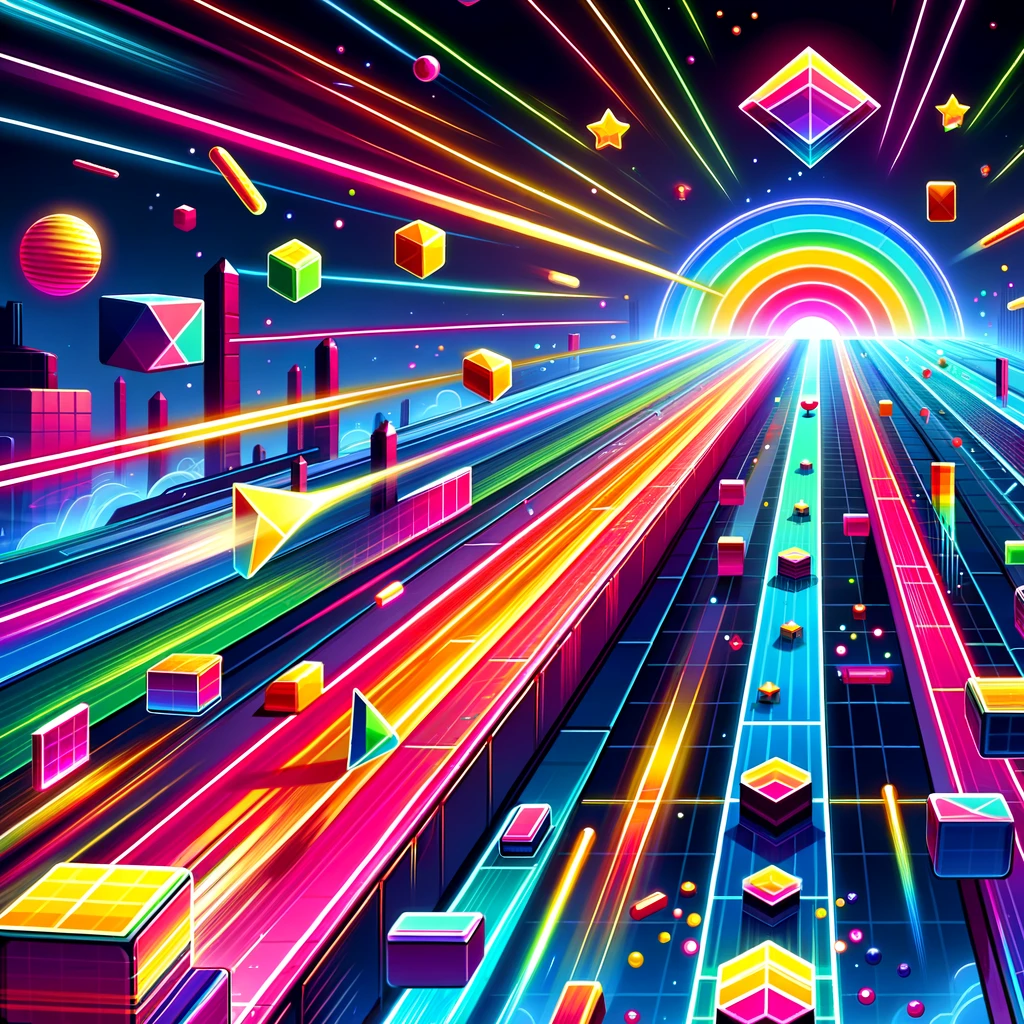 Geometry Neon Dash: Rainbow Rush